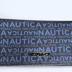 Nautica Black and Blue Logo Clutch